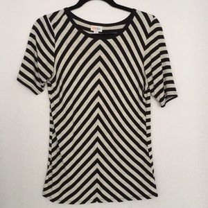LuLaRoe like new striped fitted 3/4 sleeve Gigi